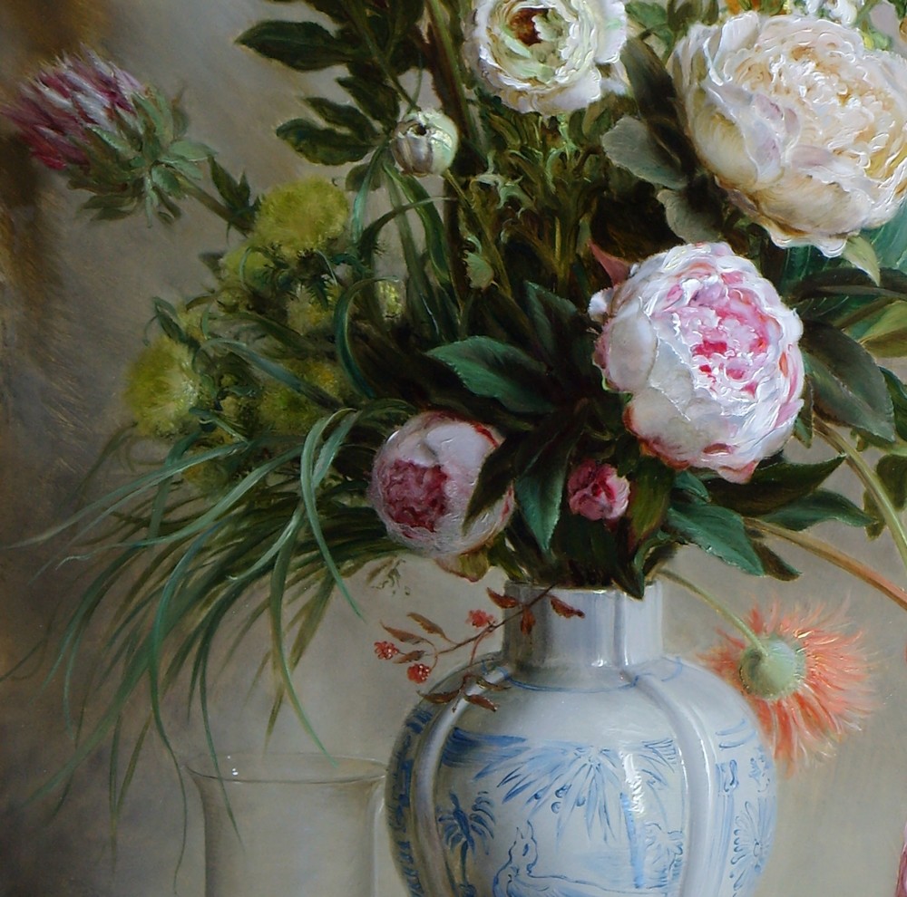 Flowers in Chinese Vase